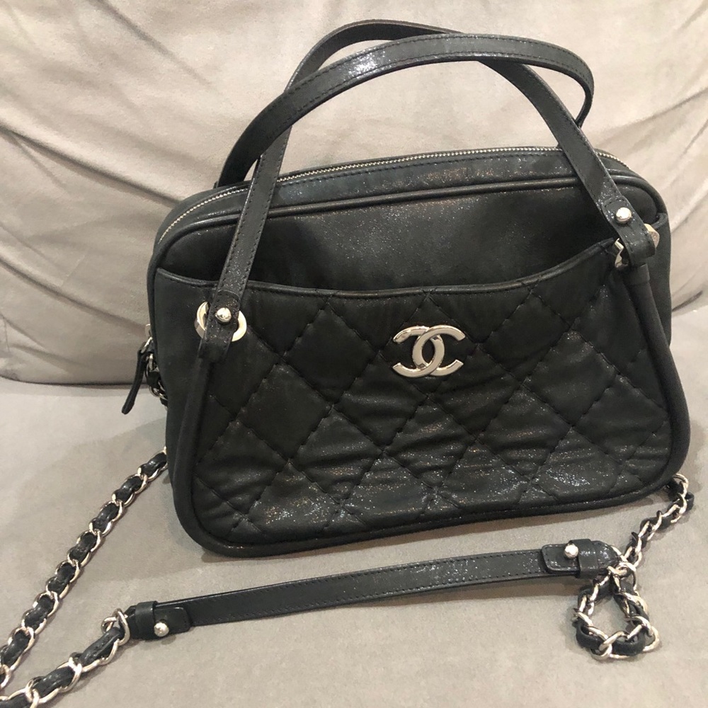 Chanel Iridescent Calfskin Quilted Camera Case